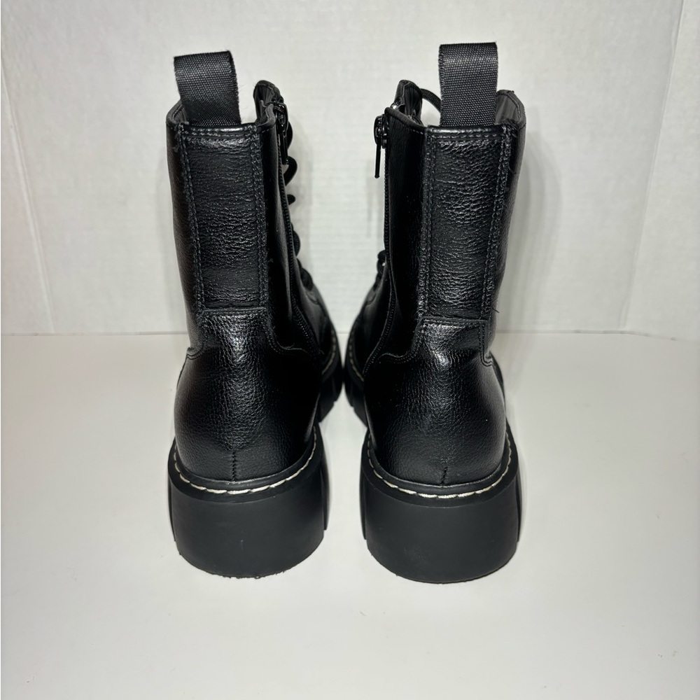 UnionBay Hayden Combat Boots Wms Size 10M Zip Side Lace Up Front Chunky Heel Y2K - Picture 4 of 5